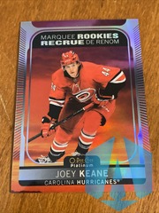 2021-22 O-Pee-Chee Platinum Marquee Rookies Sunset RC #217 Joey Keane Carolina